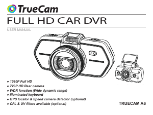 Vadovas TrueCam A6 Veiksmo kamera