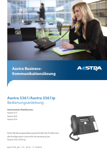 Bedienungsanleitung Aastra 5361ip IP-telefon