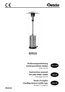 Manual Bartscher 825131 Patio Heater
