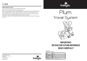 Manual Babylo Plum Travel System Stroller