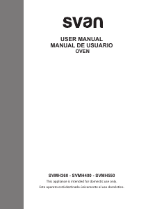 Manual de uso Svan SVMH360 Horno
