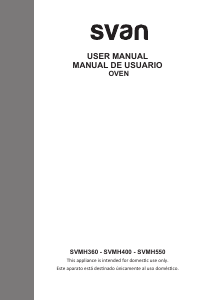 Manual de uso Svan SVMH400 Horno