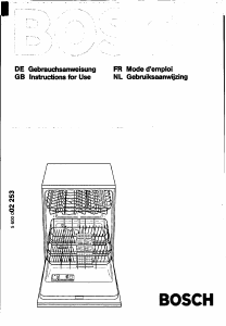 Manual Bosch SGI3002GB Dishwasher