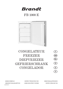 Manual de uso Brandt FB1000E Congelador