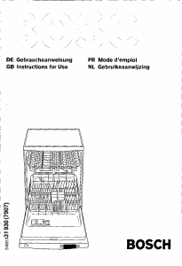 Handleiding Bosch SGS0902 Vaatwasser