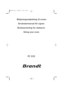 Bruksanvisning Brandt FC222ZN1 Ovn