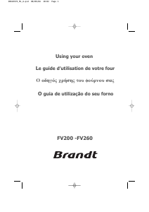 Manual Brandt FV200XS1 Oven