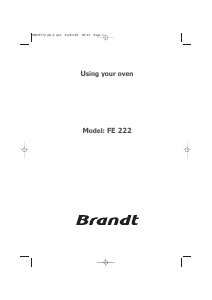 Manual Brandt FE222BS1 Oven