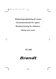 Bruksanvisning Brandt FE200XN1 Ovn