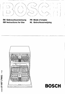 Mode d’emploi Bosch SGS4802EU Lave-vaisselle