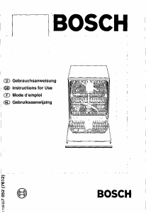 Bedienungsanleitung Bosch SGS4802FF Geschirrspüler