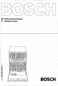 Manuale Bosch SGS4922II Lavastoviglie