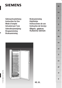 Manual de uso Siemens KD40W492 Refrigerador