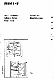Mode d’emploi Siemens KF16L40 Réfrigérateur