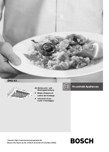 Manuale Bosch DHU632DCH Cappa da cucina