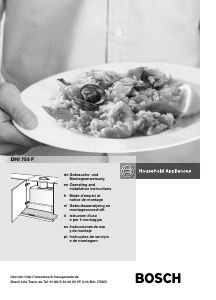 Manuale Bosch DHI755FAU Cappa da cucina