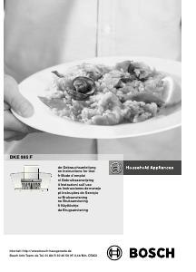 Manuale Bosch DKE995X Cappa da cucina