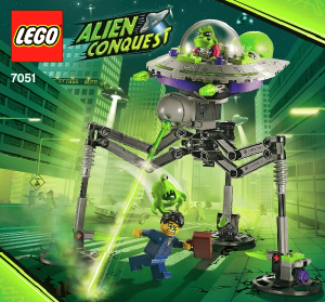 Bruksanvisning Lego set 7051 Alien Conquest Trebent rymdskepp