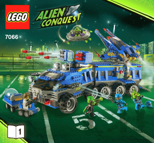 Manuale Lego set 7066 Alien Conquest Centrale mobile di difesa aliena