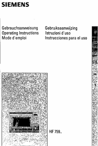 Manuale Siemens HF75920BB Microonde