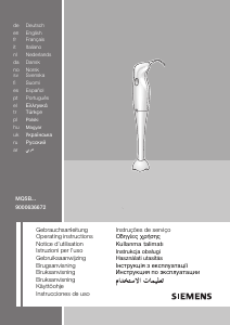 Kullanım kılavuzu Siemens MQ5B350N El blenderi