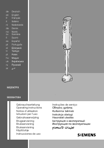 Manual Siemens MQ5N7PX Hand Blender