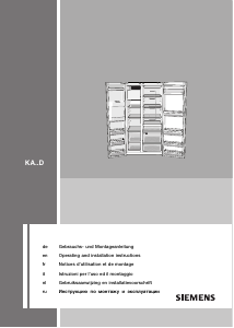 Manuale Siemens KA62DV70 Frigorifero-congelatore