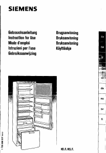 Manual Siemens KD32F01 Fridge-Freezer