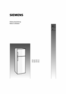 Mode d’emploi Siemens KD39VX40 Réfrigérateur combiné