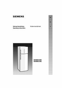 Kullanım kılavuzu Siemens KD40NA73NE Donduruculu buzdolabı