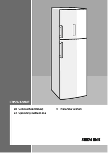 Bedienungsanleitung Siemens KD53NA00NE Kühl-gefrierkombination