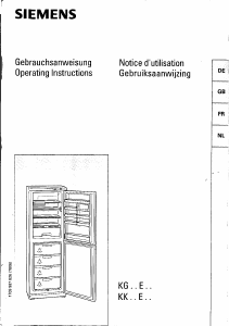 Bedienungsanleitung Siemens KG31E04 Kühl-gefrierkombination