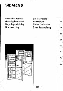 Käyttöohje Siemens KG32E70SD Jääkaappipakastin