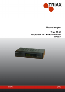 Mode d’emploi Triax TR 43 Récepteur numérique