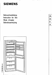 Mode d’emploi Siemens KG33E02 Réfrigérateur combiné