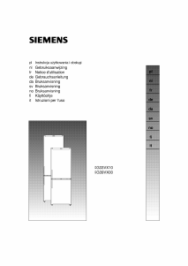 Käyttöohje Siemens KG33VX10 Jääkaappipakastin