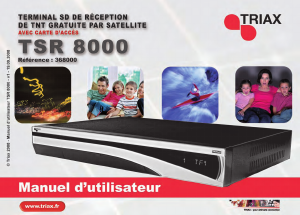 Mode d’emploi Triax TSR 8000 Récepteur numérique