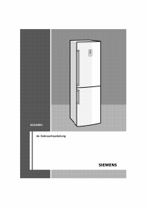 Bedienungsanleitung Siemens KG34NE91 Kühl-gefrierkombination