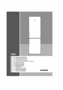 Manuale Siemens KG36VA16 Frigorifero-congelatore