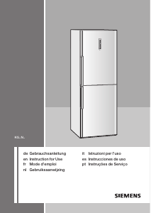 Manual de uso Siemens KG39NH16 Frigorífico combinado
