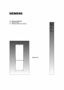 Manuál Siemens KG39VX43 Lednice s mrazákem