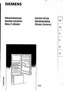 Bedienungsanleitung Siemens KI32C40CH Kühl-gefrierkombination