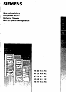 Manual Siemens KS44V06NE Fridge-Freezer
