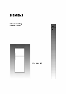 Bedienungsanleitung Siemens KS49U621NE Kühl-gefrierkombination