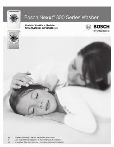 Mode d’emploi Bosch WFMC8400UC Lave-linge