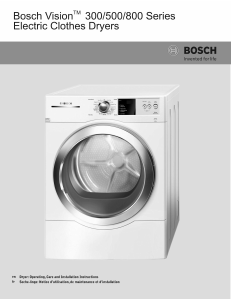 Manual Bosch WTVC533SCN Dryer