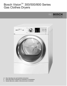 Manual Bosch WTVC553SUC Dryer