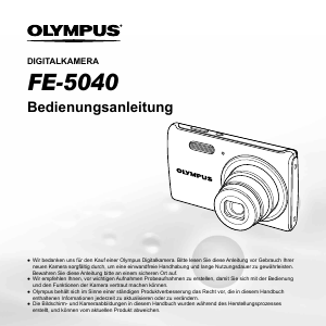 Bedienungsanleitung Olympus FE-5040 Digitalkamera