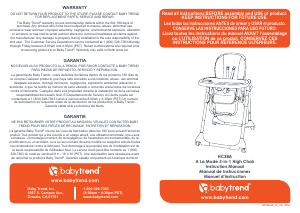 Manual Babytrend HC38A A La Mode 3in1 Baby High Chair