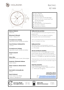 Handleiding Holzkern Suzuka Horloge